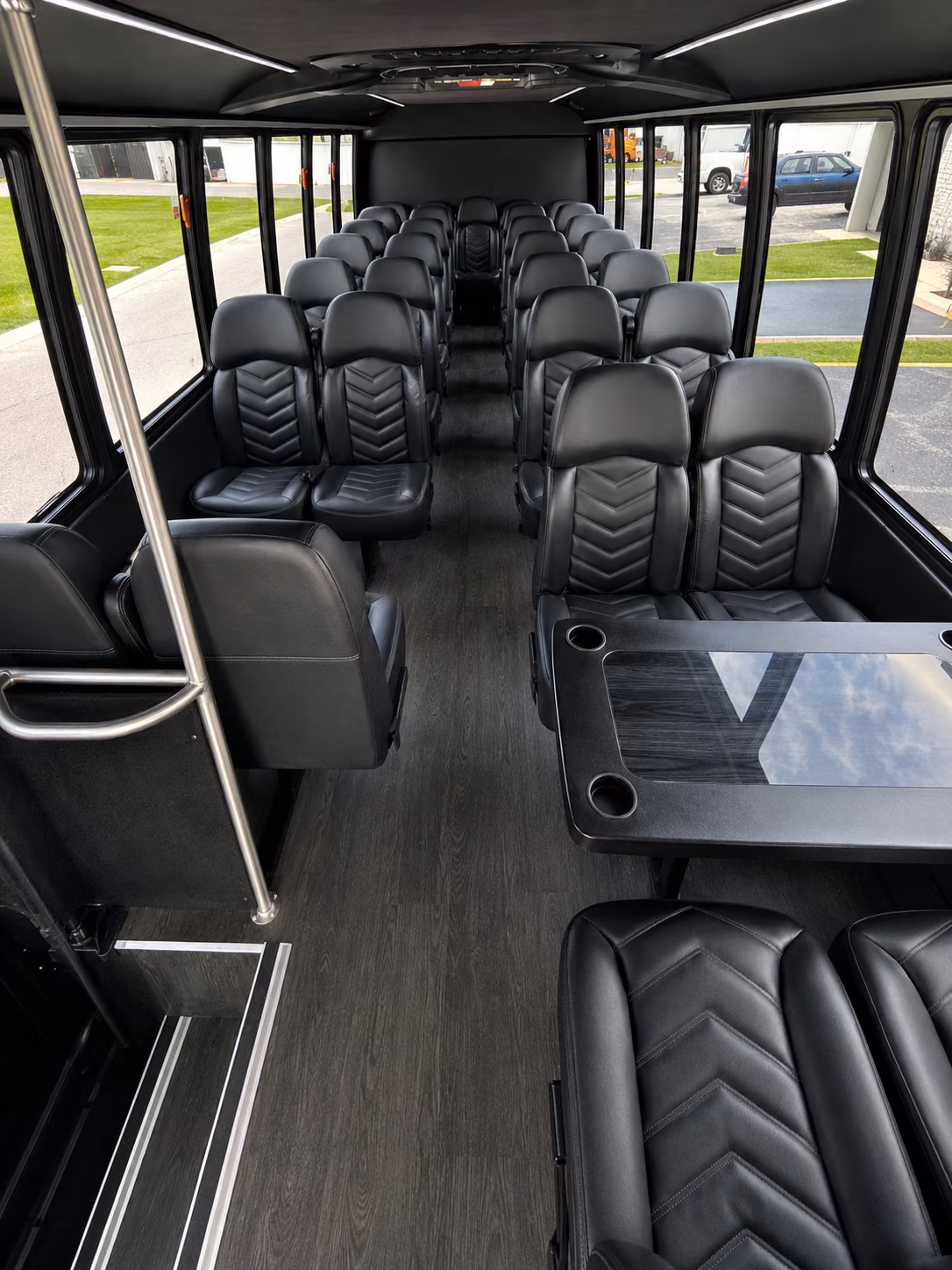 thornton 18 passenger minibus inside
